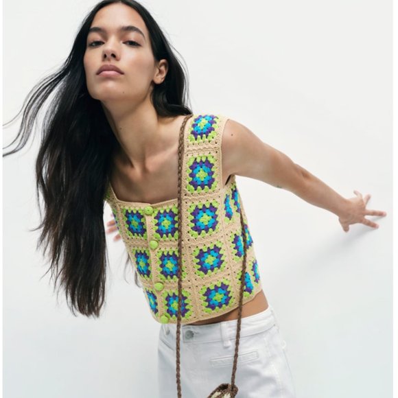 NWT CROCHET KNIT TOP - Picture 2 of 6